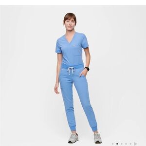 Figs Ceil Blue Zamora High Waisted Jogger Scrubs